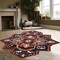 Homeroots 5 ft. Maroon & Blue Medallion Area Rug 396154 - alternate 5